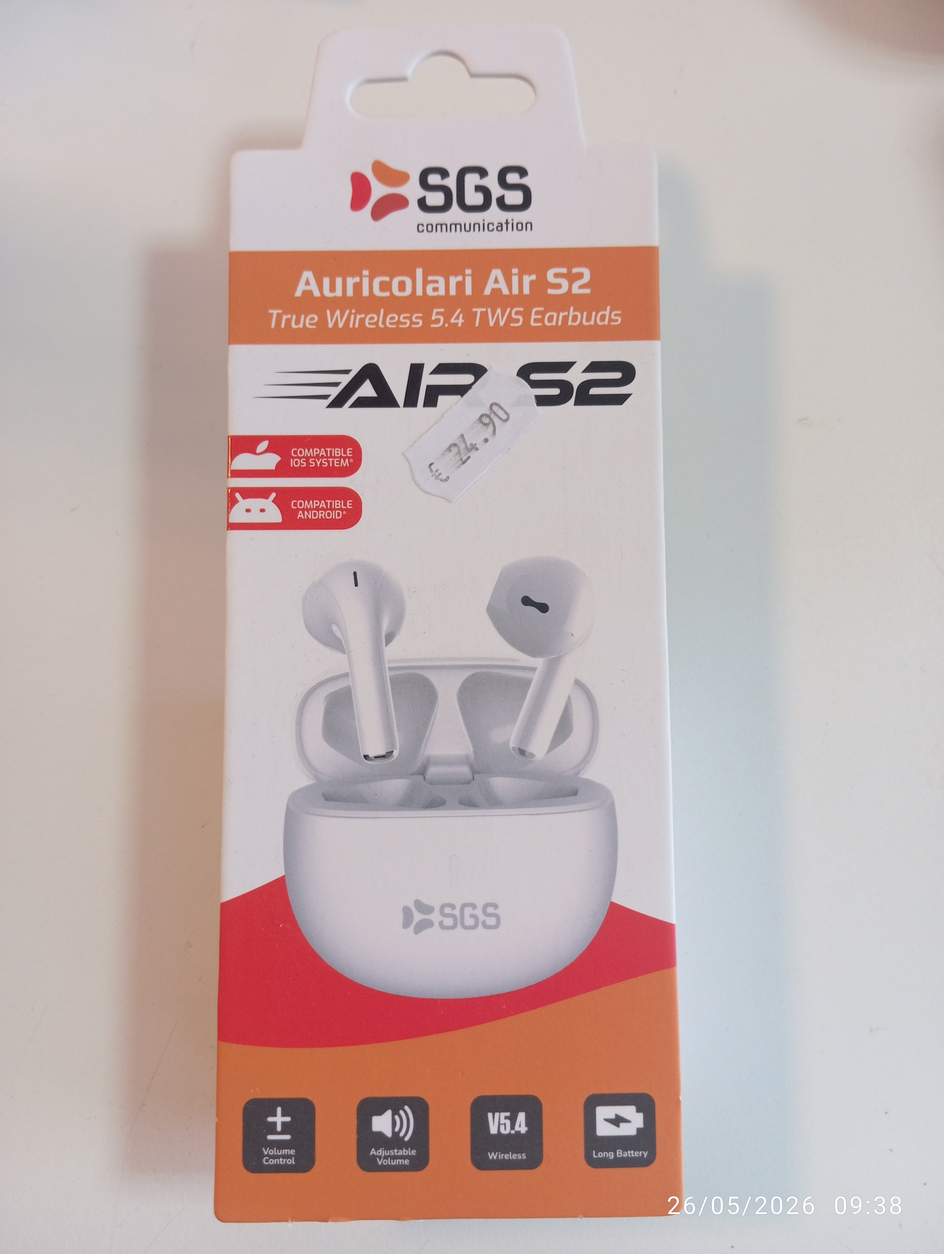 Auricolari bluetooth Air s2