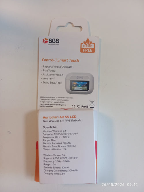 Auricolari bluetooth Air s5 LCD